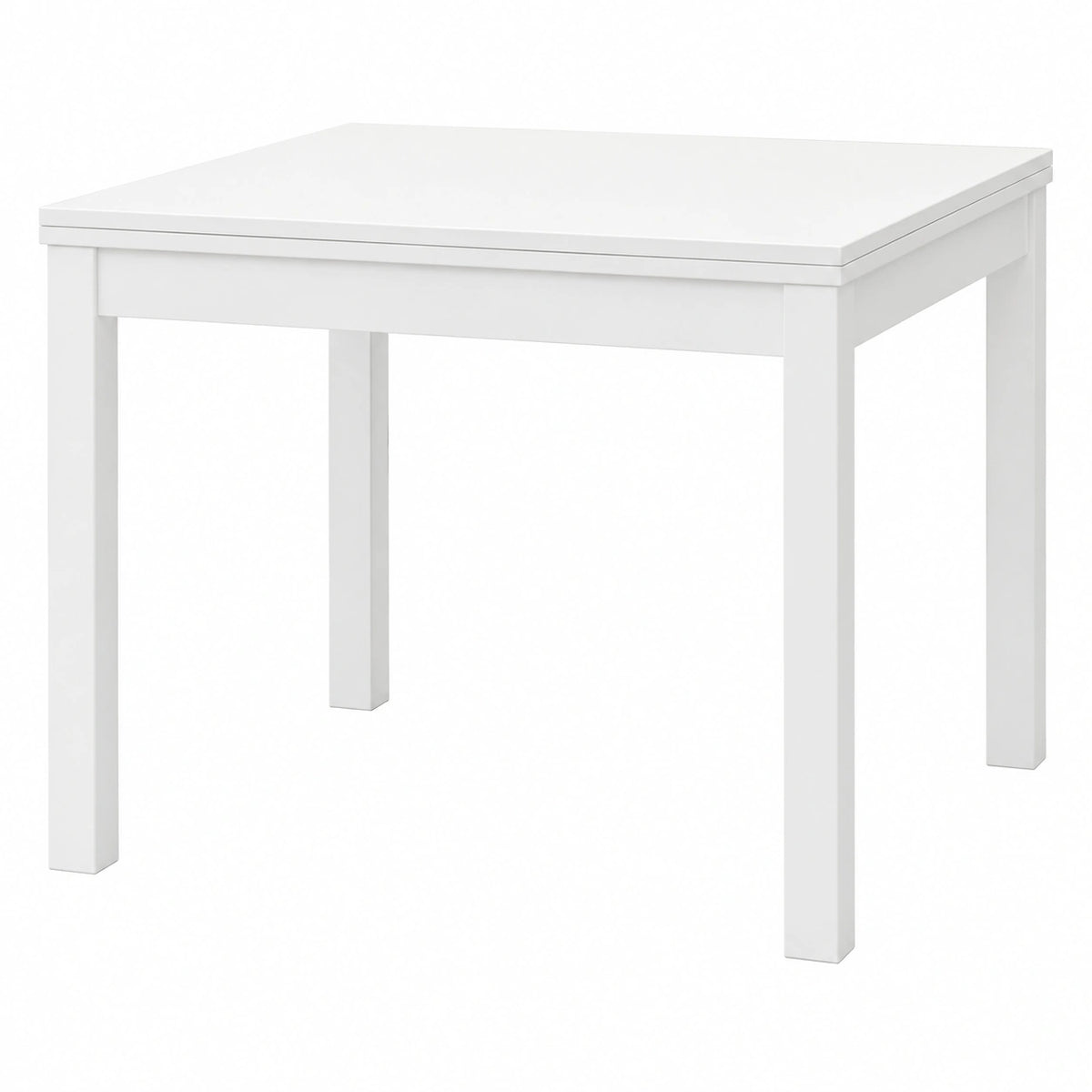 Tavolo da Pranzo Allungabile Moderno in Frassino Bianco 100x100/200
