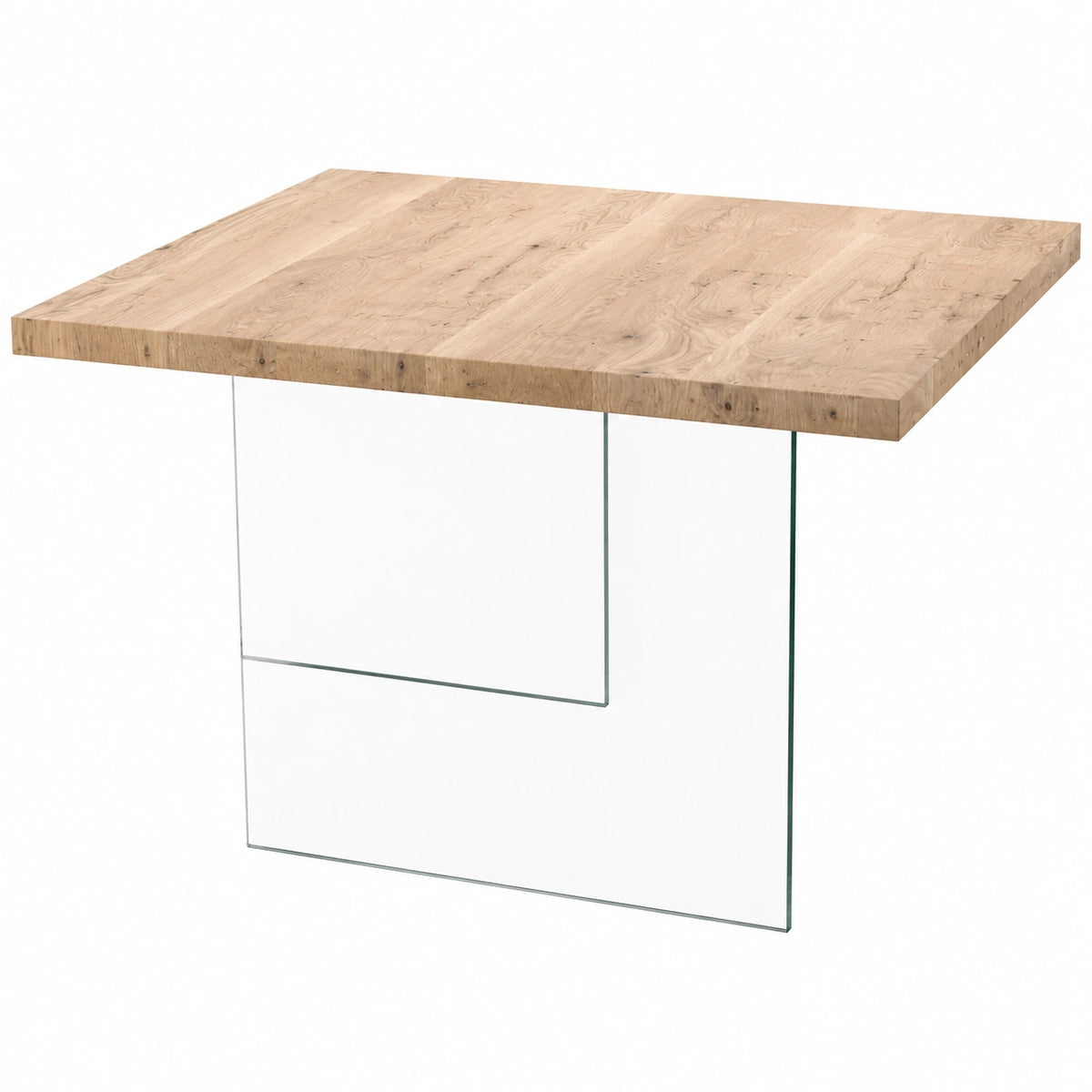 Tavolo da Pranzo Moderno in Rovere e Vetro 160x90 cm
