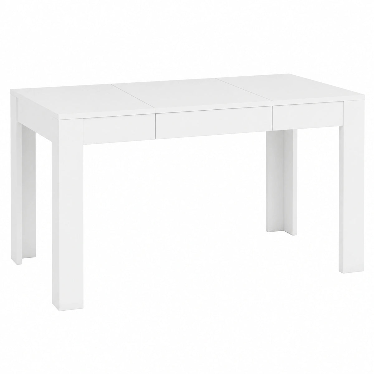 Tavolo da Pranzo in Legno Multistrato Bianco 140x75x76 cm