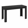 Tavolo da Pranzo in Legno Multistrato Nero 140x75x76 cm