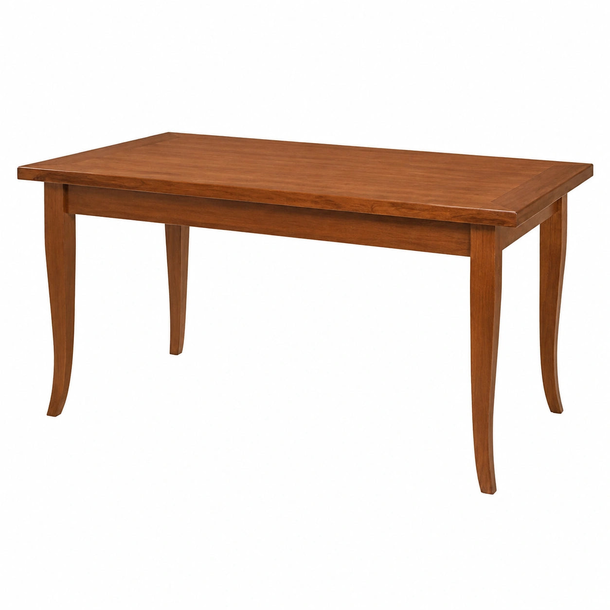 Tavolo da Pranzo Allungabile Santo Spirito 160x85 cm fino a 240 cm in Legno con Gambe a Sciabola