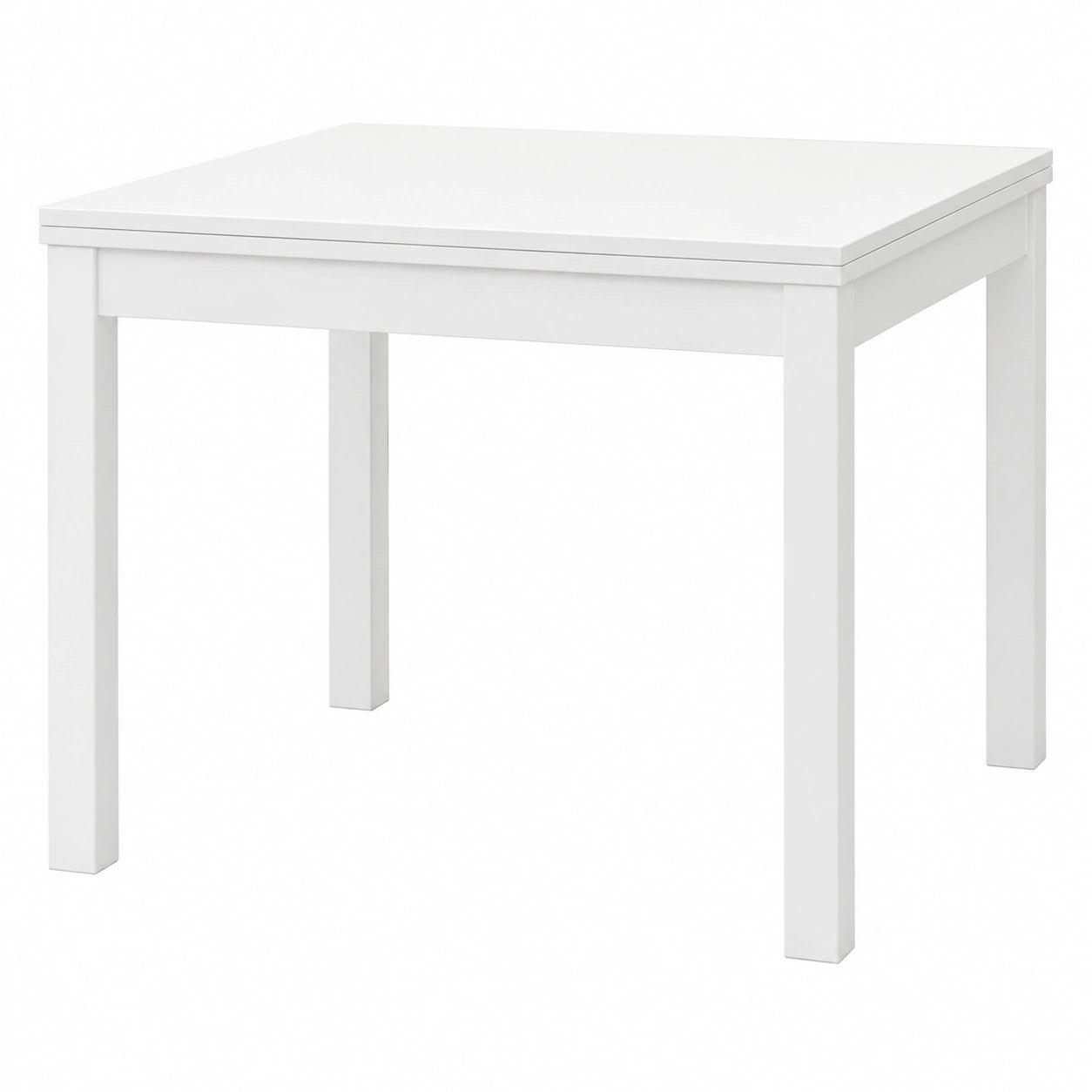 Tavolo da Pranzo Allungabile Moderno in Frassino Bianco 100x100/200