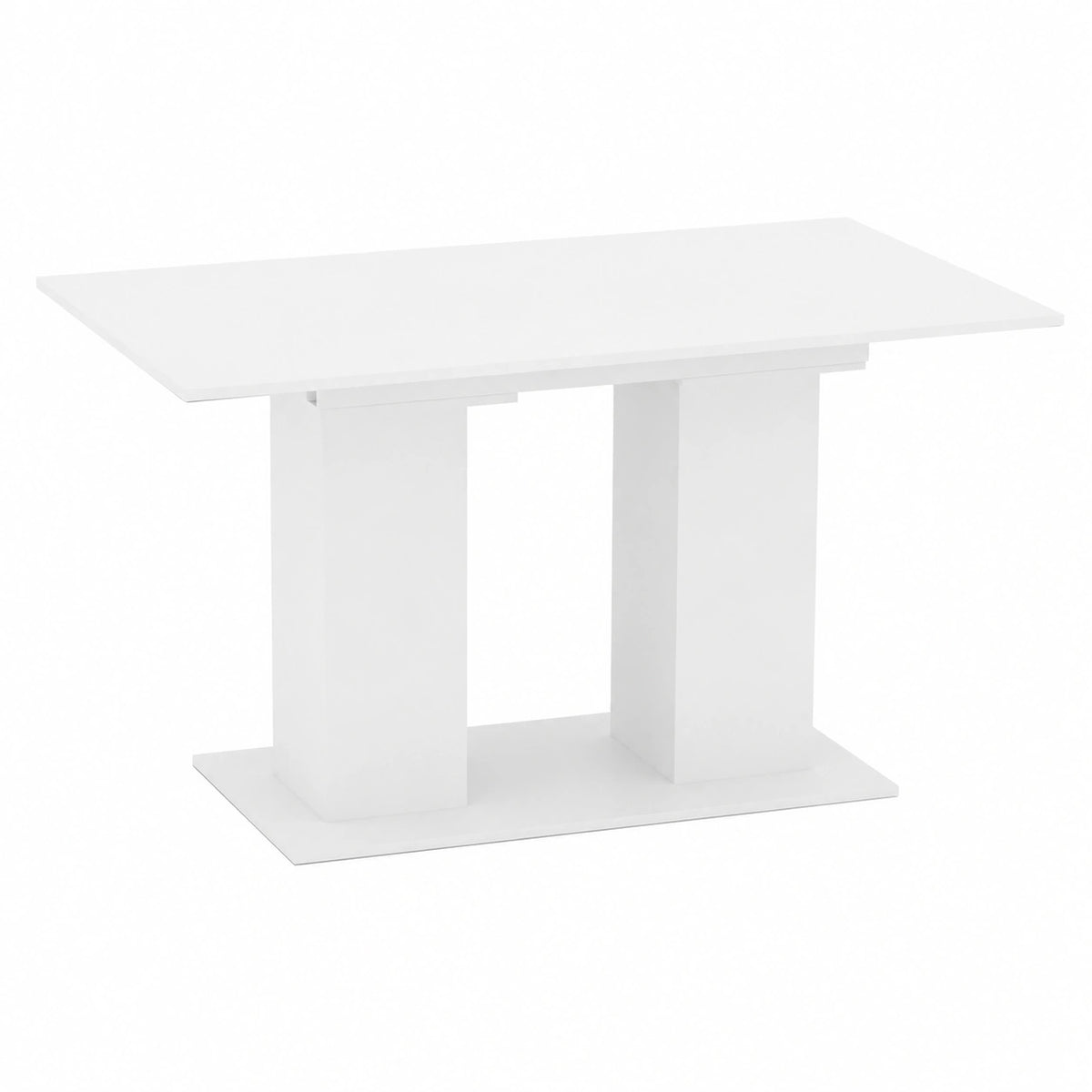 Tavolo da Pranzo Estensibile Vicco Dix, Bianco, 140-180 x 90 cm, Design Moderno