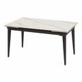 Tavolo da Pranzo Allungabile ZANTE 120x90 cm, Fino a 180 cm, Marmo di Carrara, Design Contemporaneo