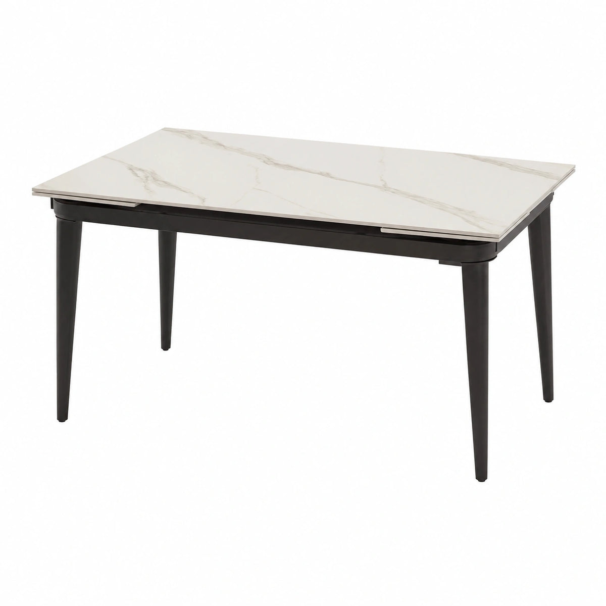 Tavolo da Pranzo Allungabile ZANTE 120x90 cm, Fino a 180 cm, Marmo di Carrara, Design Contemporaneo