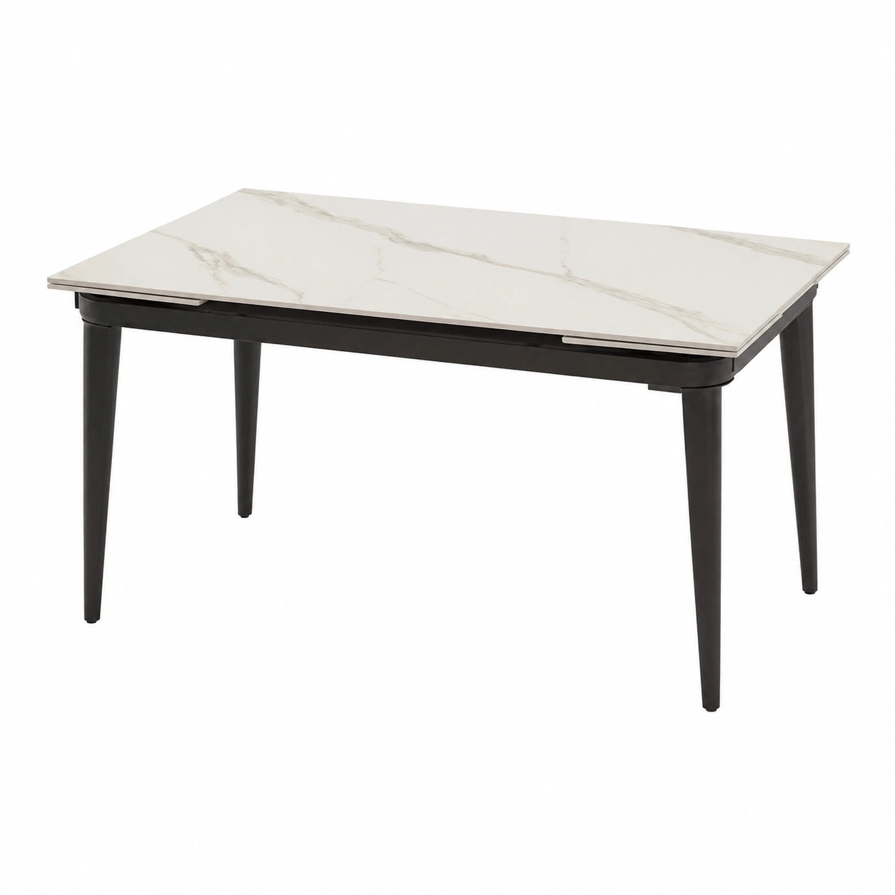 Tavolo da Pranzo Allungabile ZANTE 120x90 cm, Fino a 180 cm, Marmo di Carrara, Design Contemporaneo