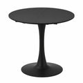 Tavolo Rotondo Nero Intimo Moderno, Ideale per Cucina e Soggiorno, 4-6 Persone