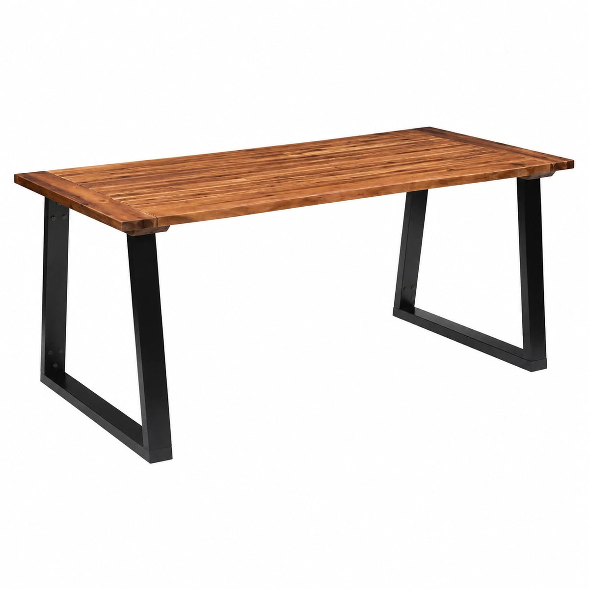 Tavolo da Pranzo Rettangolare in Acacia Solida 180x90 cm