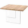 Tavolo da Pranzo Moderno in Rovere e Vetro 160x90 cm