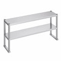 VEVOR Tavolo da Lavoro in Acciaio Inossidabile con Mensole Regolabili per Cucina e Officina, 305 x 1524 x 600 mm