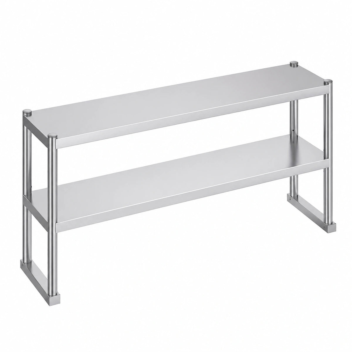VEVOR Tavolo da Lavoro in Acciaio Inossidabile con Mensole Regolabili per Cucina e Officina, 305 x 1524 x 600 mm