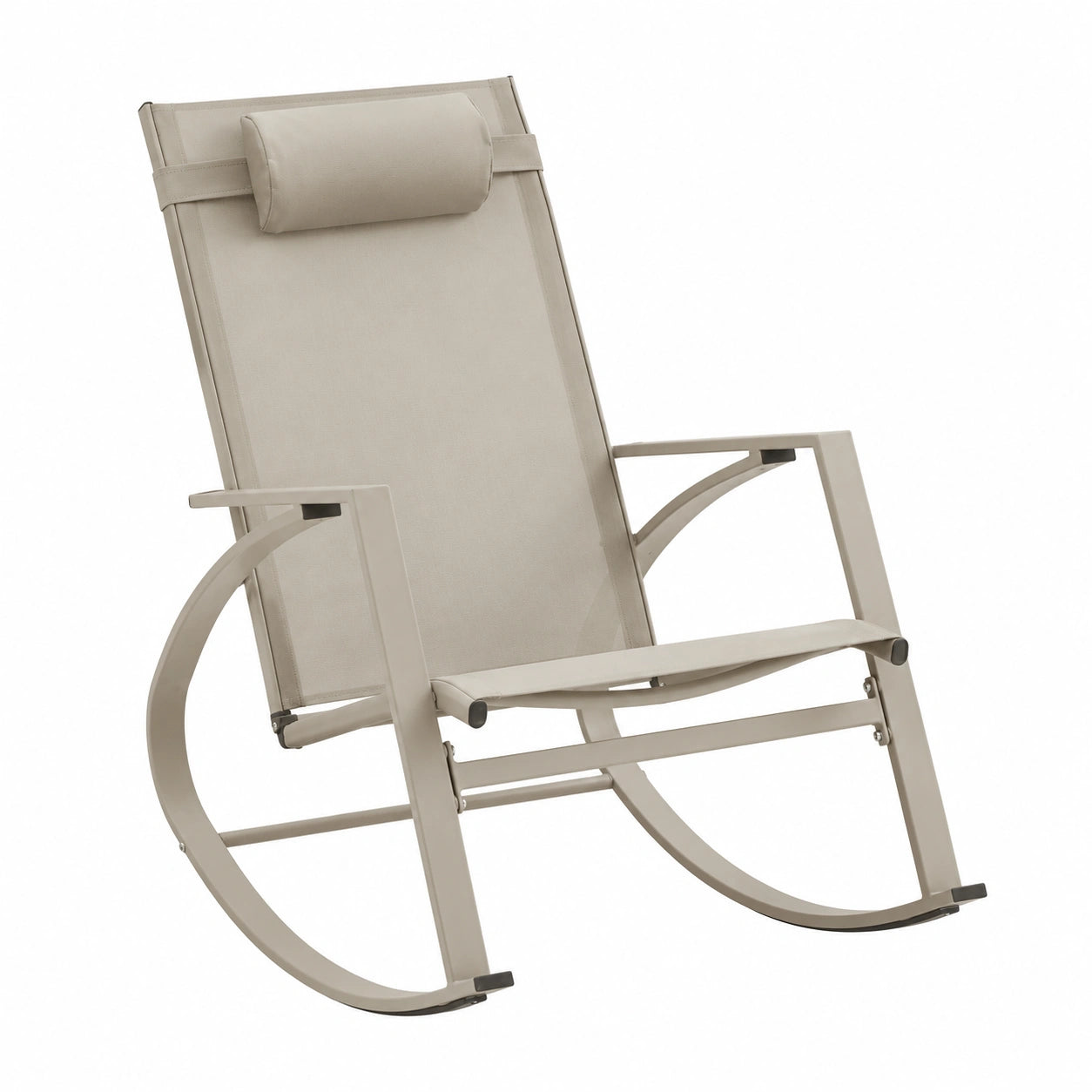 Poltrona a Dondolo da Giardino Design Contemporaneo Bizzotto Demid - Colore Tortora