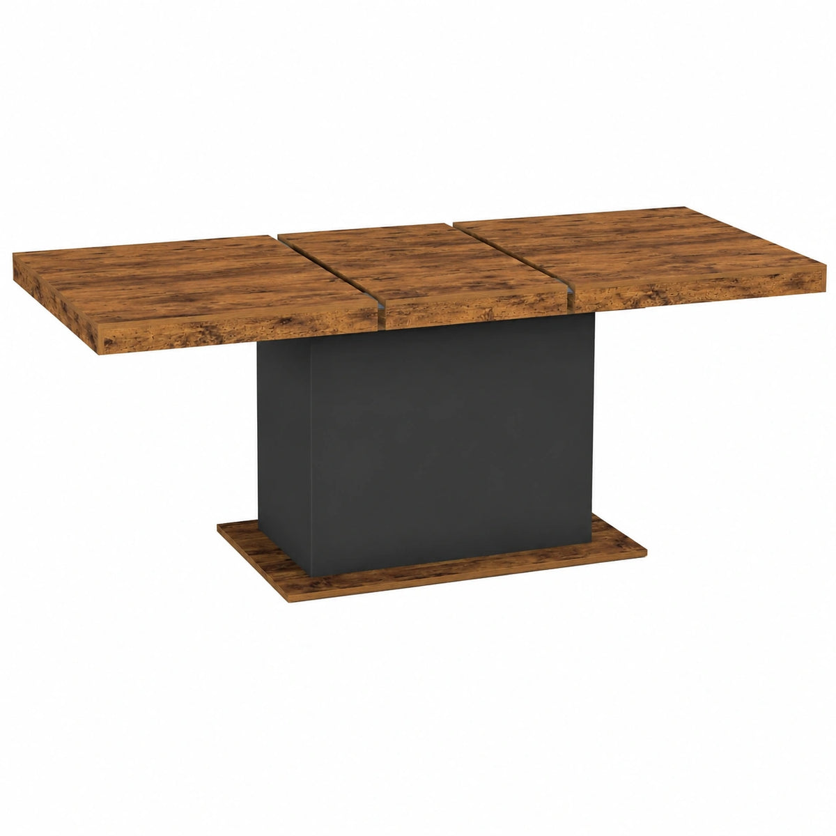 Tavolo da Pranzo Allungabile EDEN in Legno Anticato per 6-10 Persone, 160-200 cm, Design Moderno