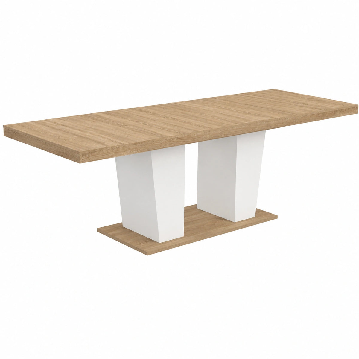 Tavolo da Pranzo Allungabile per 8-12 Persone in Legno Bianco 200-250 cm - ELIAD di IDMarket
