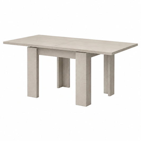 Tavolo Estensibile Moderno per Cucina e Sala da Pranzo, Design Minimalista, Gambe Robuste, 90 x 90/180 x 90 cm, Colore Cashmere